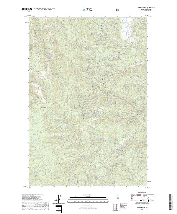 USGS Topographic Map – Moose Butte