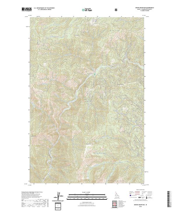 USGS Topographic Map – Moose Mountain