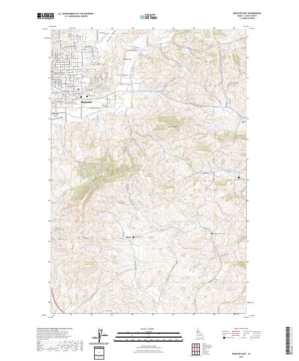 USGS Topographic Map – Moscow East
