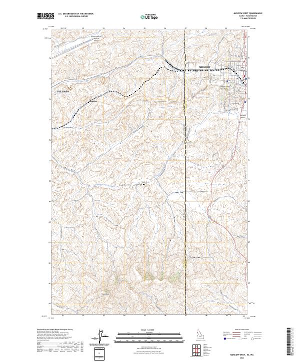 USGS Topographic Map – Moscow West
