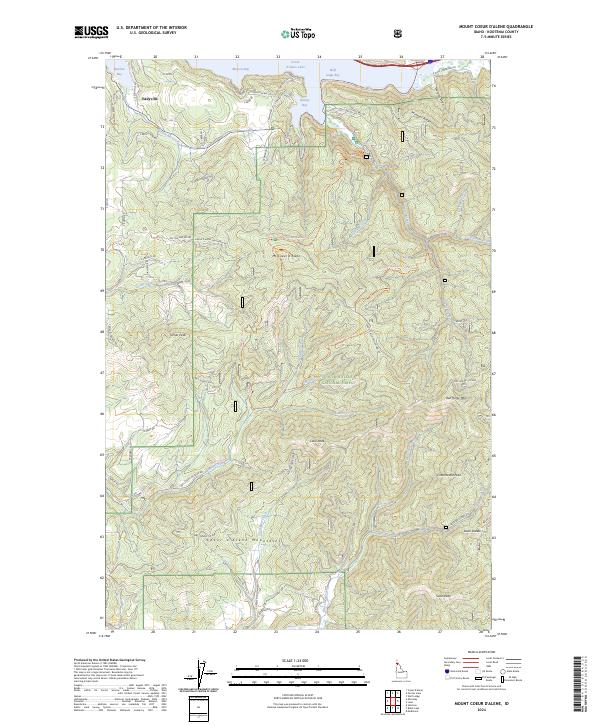 2024 Map of Mount Coeur D'Alene, 2024 Print