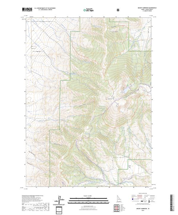 USGS Topographic Map – Mount Harrison