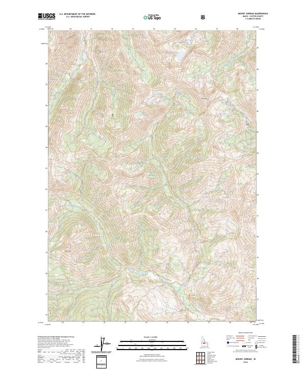 USGS Topographic Map – Mount Jordan