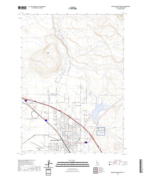 USGS Topographic Map – Mountain Home North