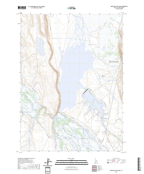 USGS Topographic Map – Mountain View Lake