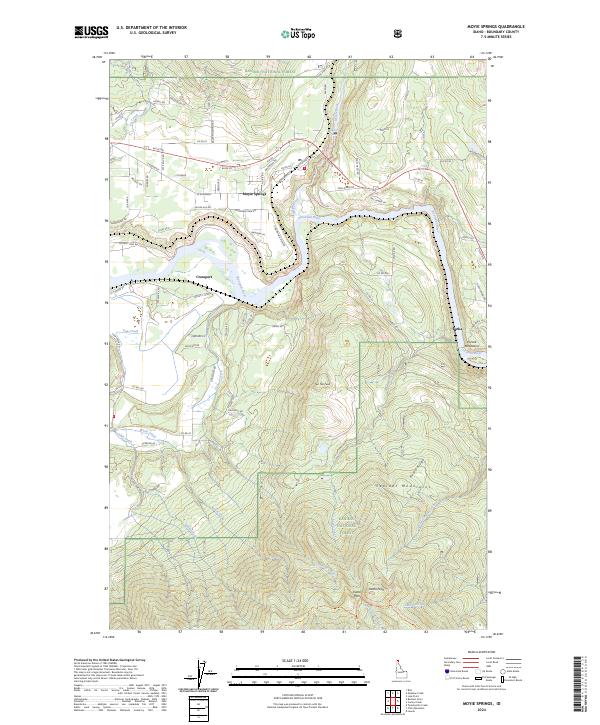 USGS Topographic Map – Moyie Springs