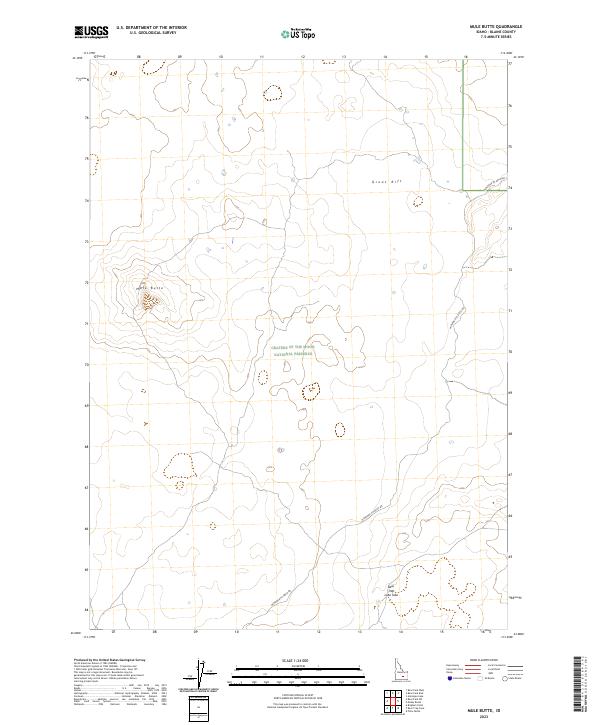 USGS Topographic Map – Mule Butte