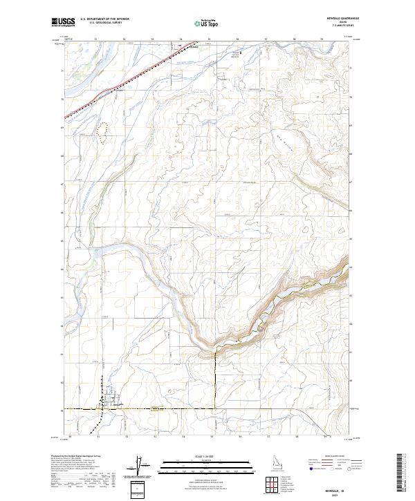 USGS Topographic Map – Newdale