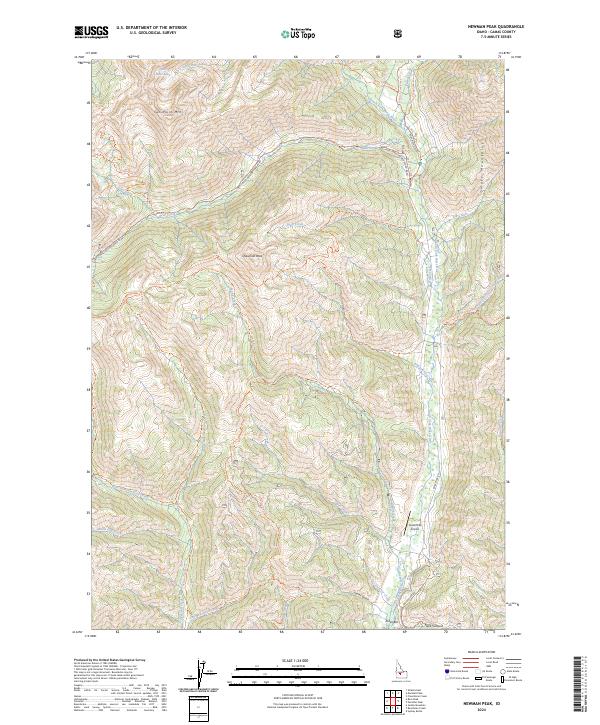 USGS Topographic Map – Newman Peak