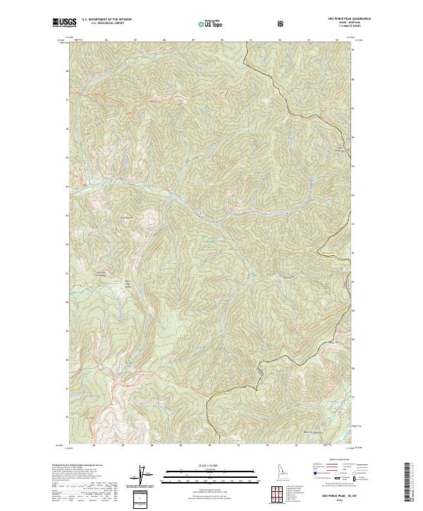 USGS Topographic Map – Nez Perce Peak