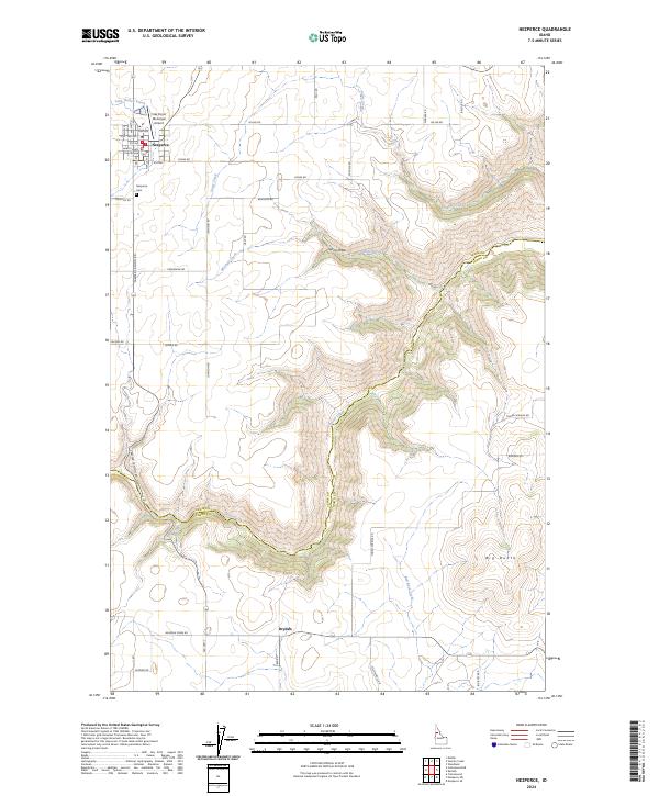USGS Topographic Map – Nezperce