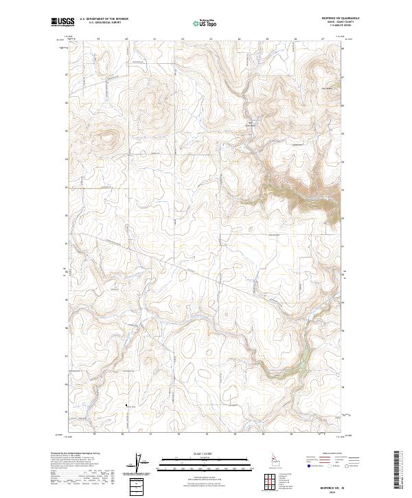 2024 Map of Nezperce SW, 2024 Print