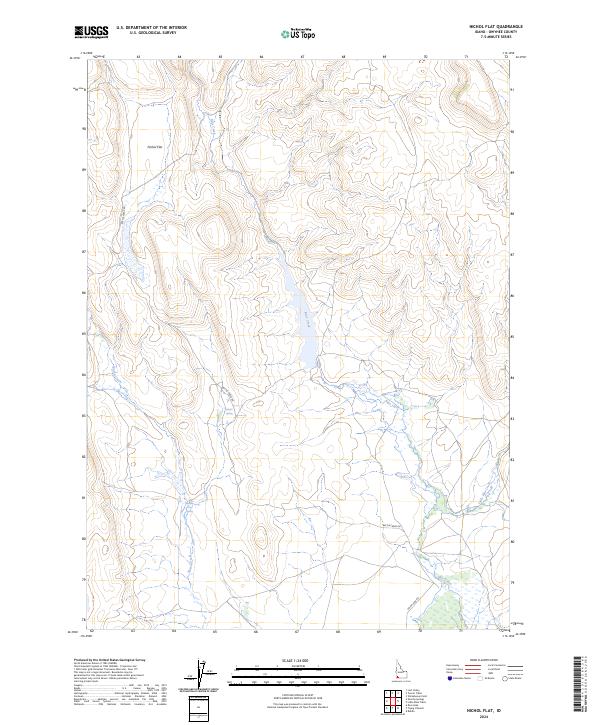 USGS Topographic Map – Nichol Flat