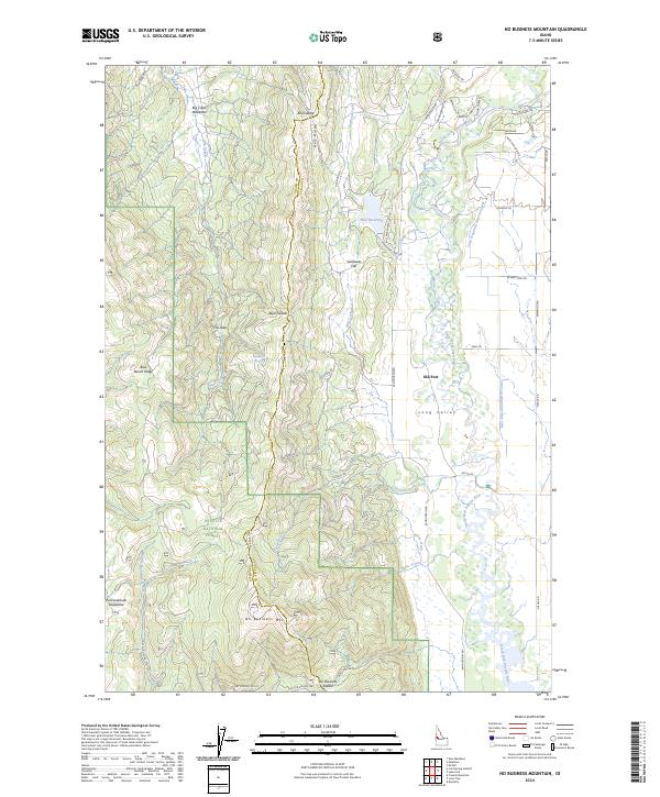 USGS Topographic Map – No Business Mountain