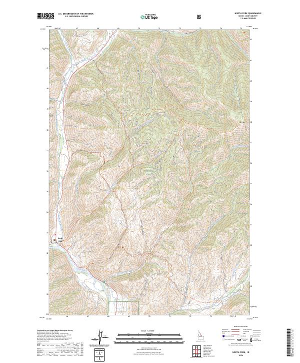 USGS Topographic Map – North Fork