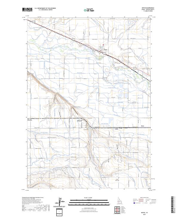 USGS Topographic Map – Notus