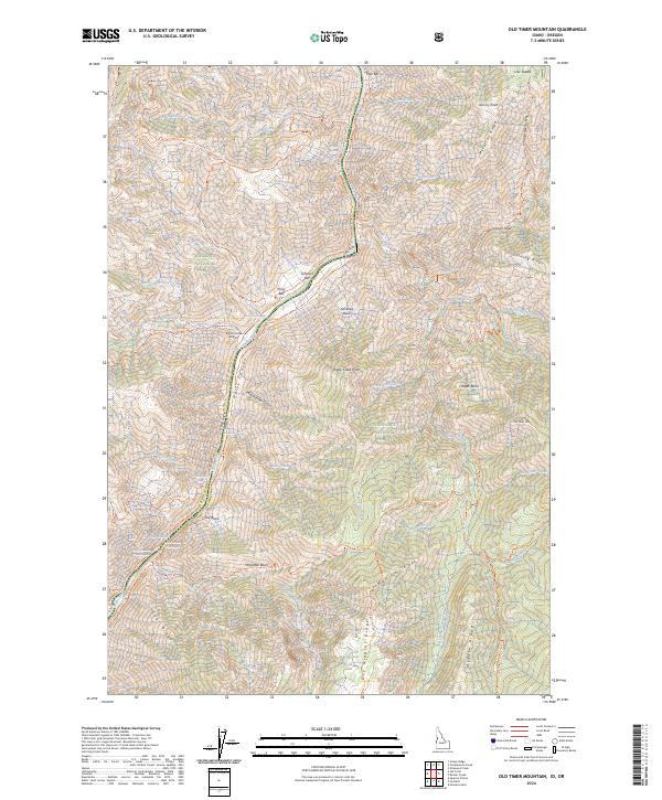 USGS Topographic Map – Old Timer Mountain
