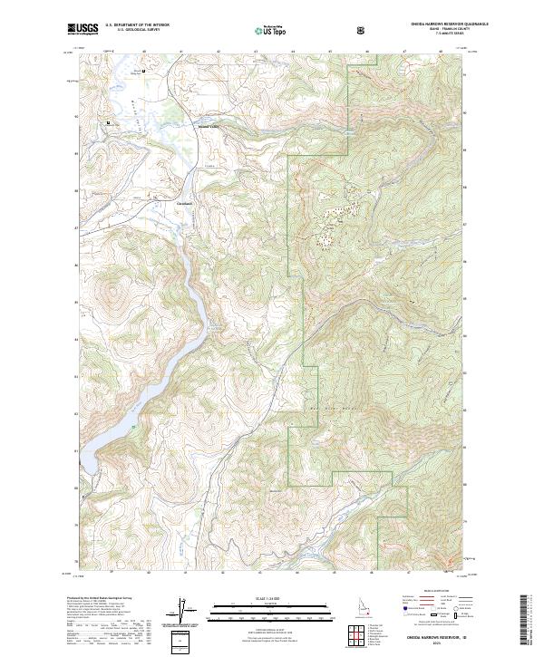 USGS Topographic Map – Oneida Narrows Reservoir