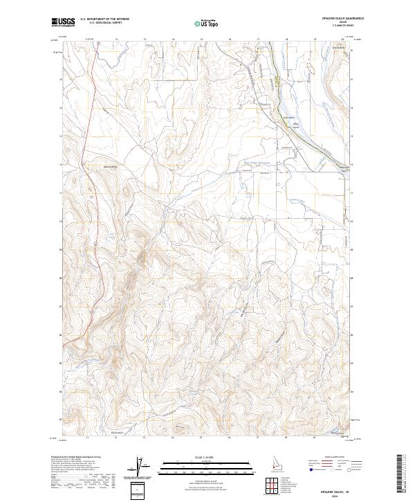 USGS Topographic Map – Opalene Gulch