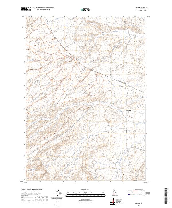 USGS Topographic Map – Oreana