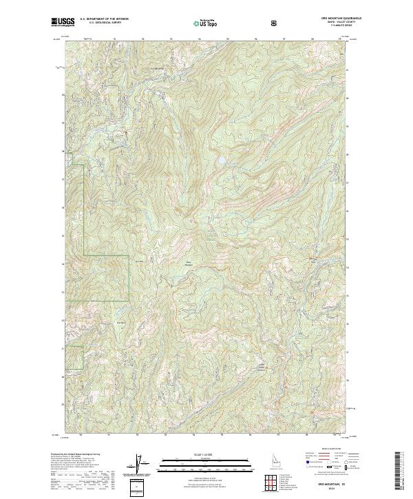 USGS Topographic Map – Oro Mountain