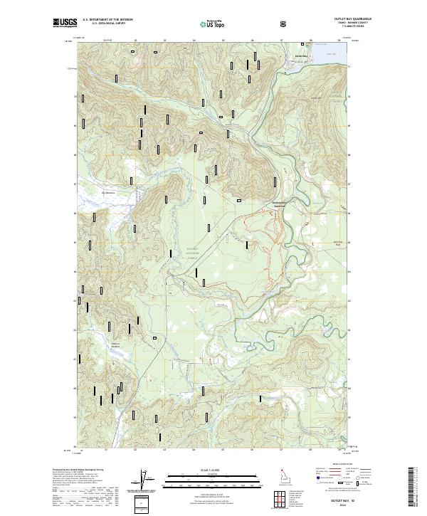 USGS Topographic Map – Outlet Bay