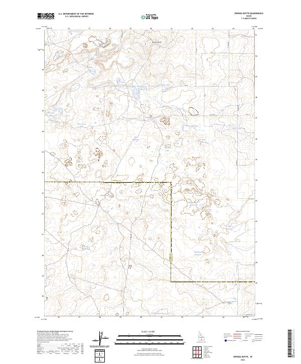 USGS Topographic Map – Owinza Butte