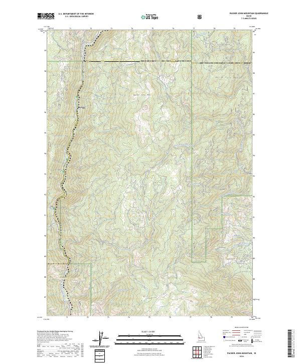 USGS Topographic Map – Packer John Mountain