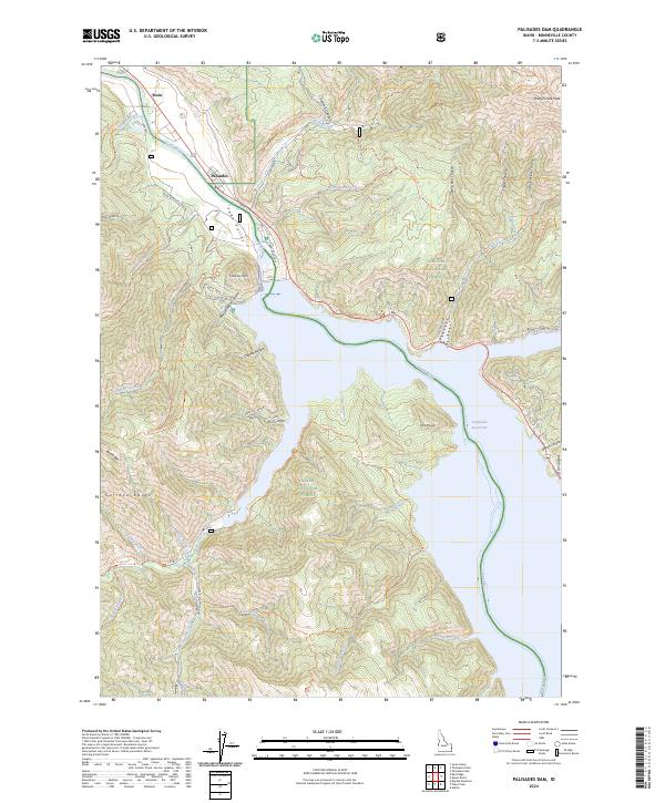 USGS Topographic Map – Palisades Dam