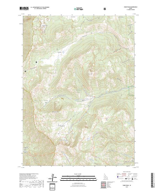 USGS Topographic Map – Paris Peak