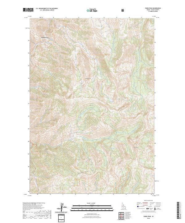 USGS Topographic Map – Parks Peak