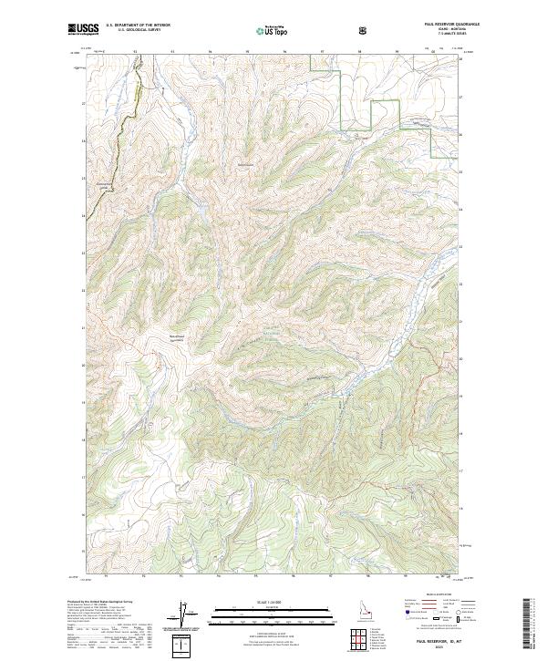 USGS Topographic Map – Paul Reservoir