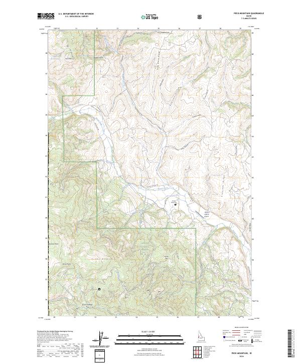 USGS Topographic Map – Peck Mountain