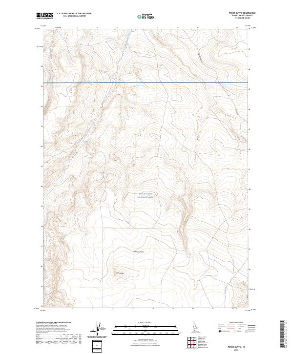 USGS Topographic Map – Pence Butte