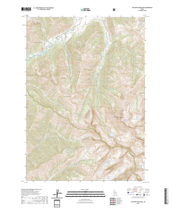 USGS Topographic Map – Phi Kappa Mountain
