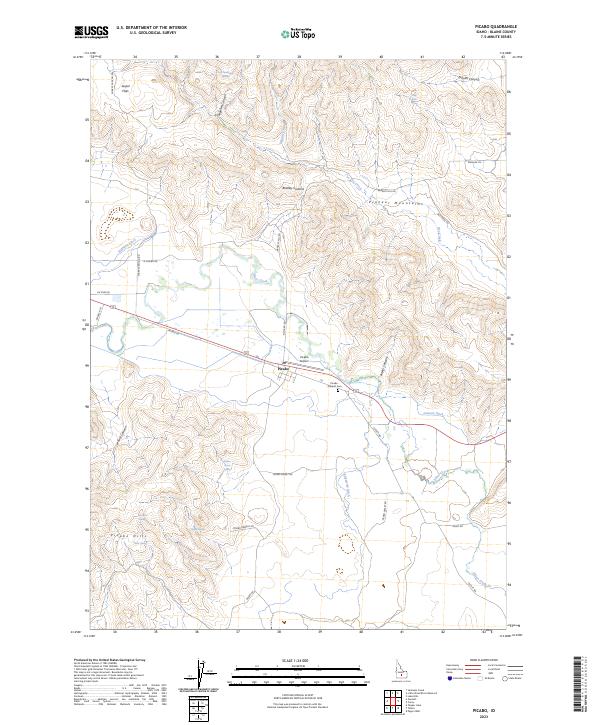 USGS Topographic Map – Picabo