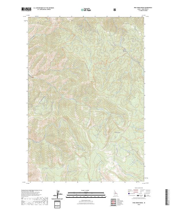 USGS Topographic Map – Pine Creek Ridge