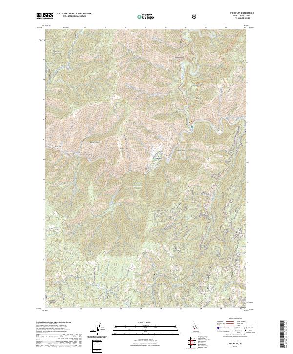 USGS Topographic Map – Pine Flat