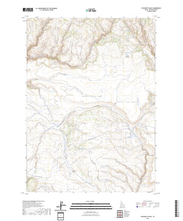 USGS Topographic Map – Pleasant Valley