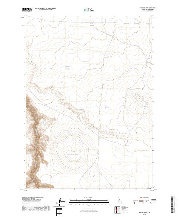 USGS Topographic Map – Poison Butte