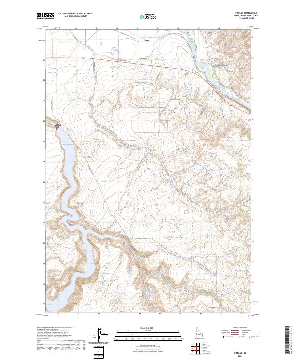 USGS Topographic Map – Poplar