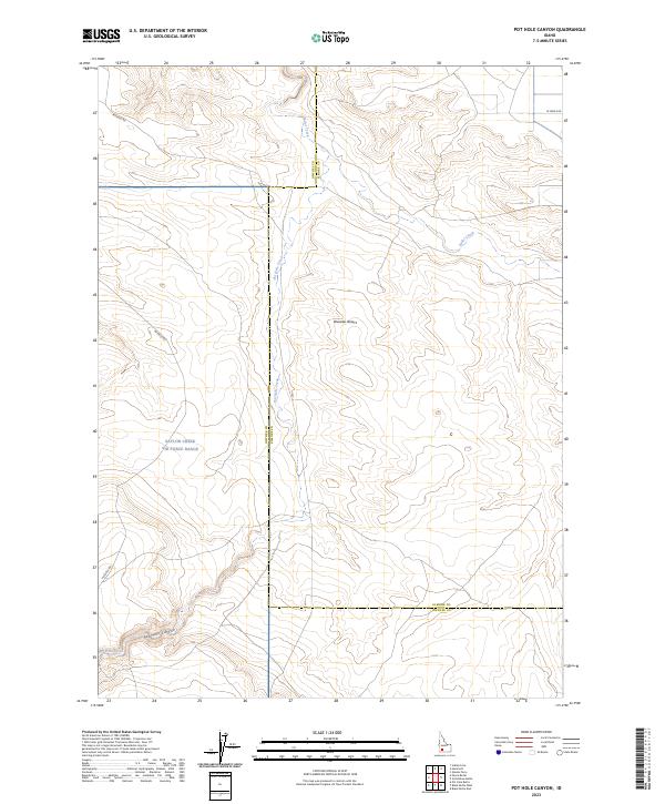 USGS Topographic Map – Pot Hole Canyon