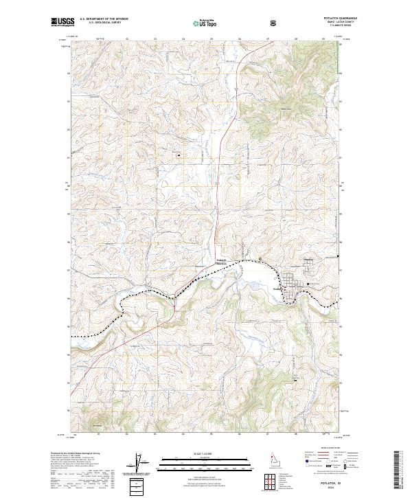 USGS Topographic Map – Potlatch