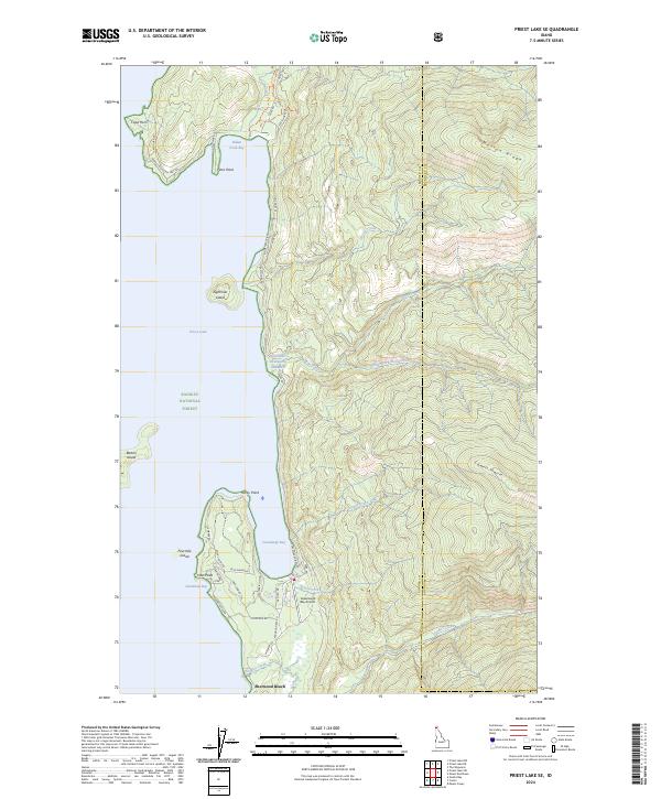 USGS Topographic Map – Priest Lake SE