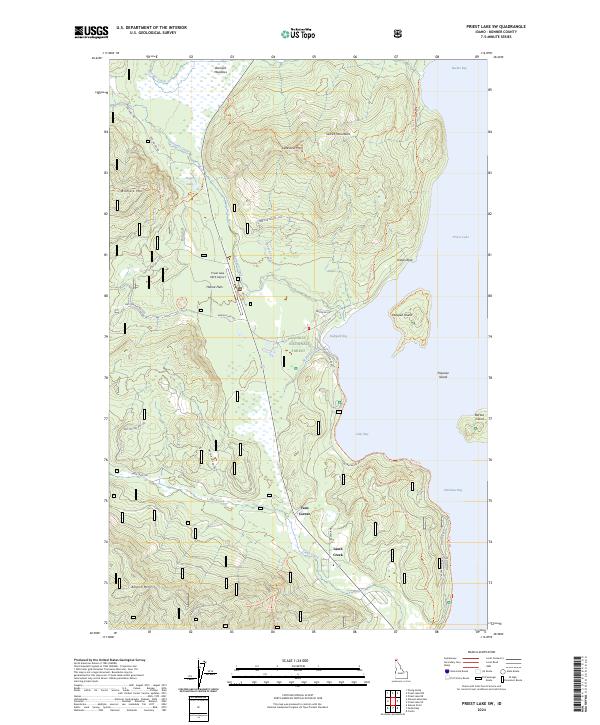 USGS Topographic Map – Priest Lake SW