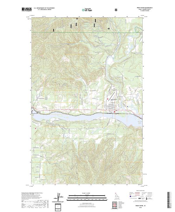USGS Topographic Map – Priest River