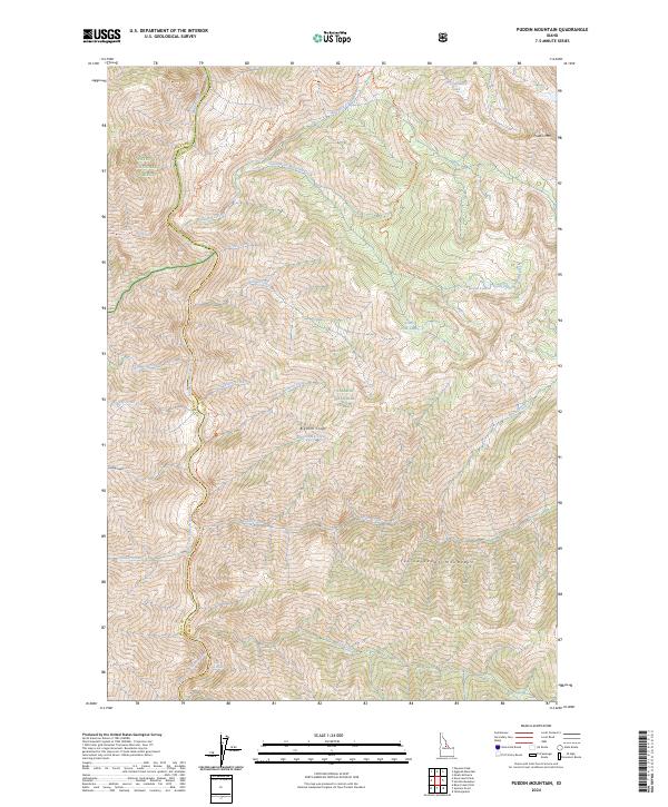 USGS Topographic Map – Puddin Mountain