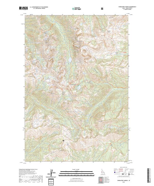 USGS Topographic Map – Purgatory Saddle
