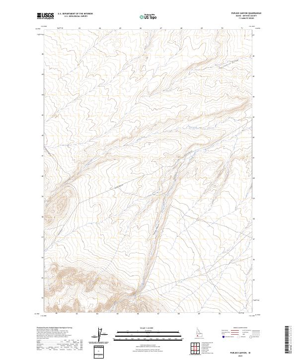 USGS Topographic Map – Purjue Canyon