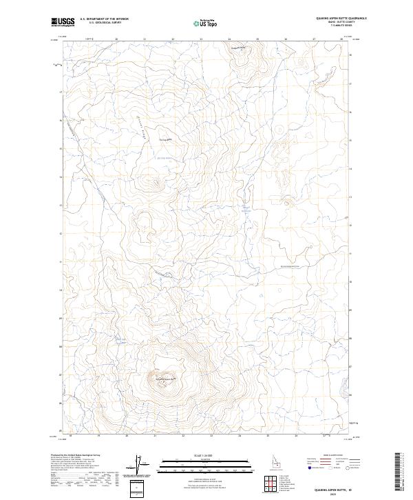 USGS Topographic Map – Quaking Aspen Butte